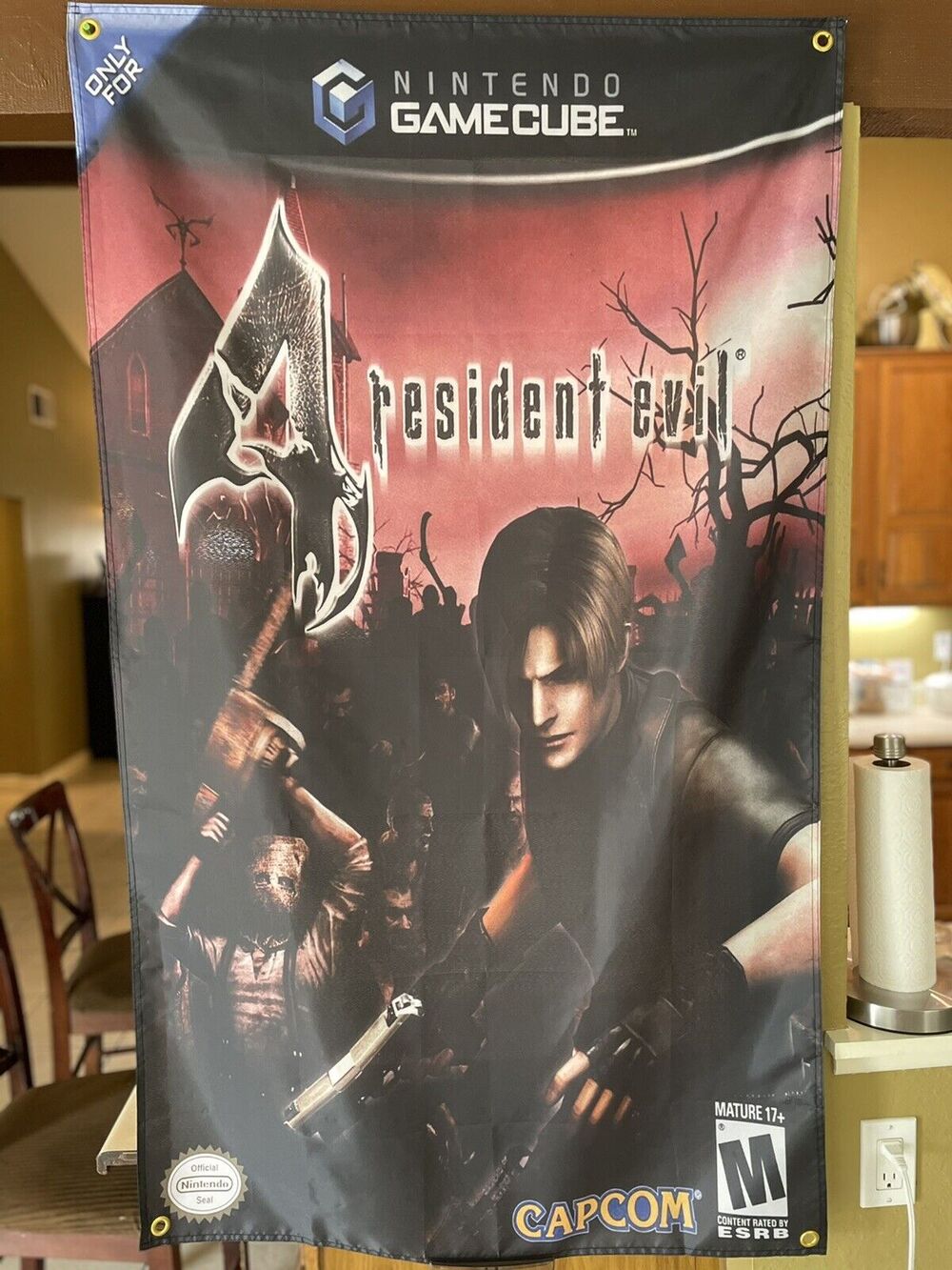 Resident Evil 4 5ft Flag Nintendo Gamecube 2005 Banner Poster NGC Capcom